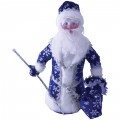 Декоративная кукла "Дед Мороз под елку" 40 см, синий