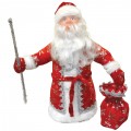Декоративная кукла "Дед Мороз под елку" 40 см, красный