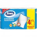 Полотенца бумажные ZEWA 2сл, 4рул/упак, белые