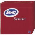 Салфетки бумажные ZEWA Делюкс 2сл, 24*24см, 30шт/упак, бордовые